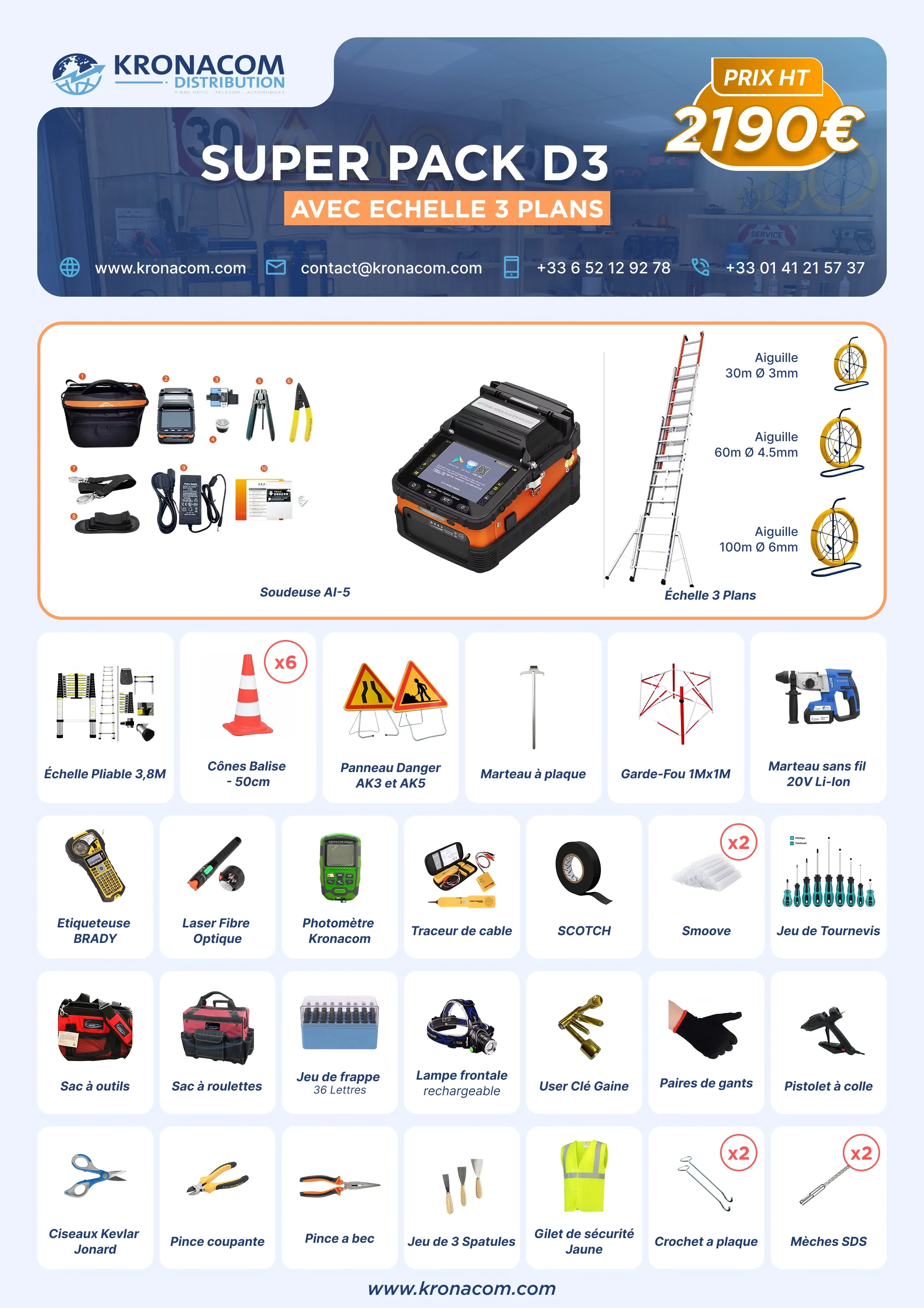 Super Pack D3 avec Soudeuse AI-5 et Echelle 3 Plans